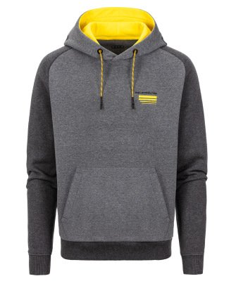 Мужская толстовка с капюшоном Audi quattro Hoodie, Mens, Grey/Yellow