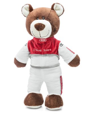 Плюшевый медведь-автогонщик Audi Sport Motorsport Bear, Kids, 40 cm.