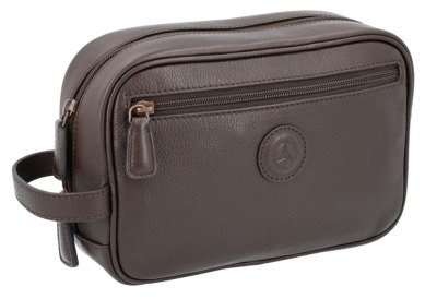 Дорожный несессер Mercedes-Benz Toiletry bag, Classic, Leather, Dark Brown