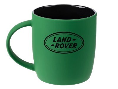 Фарфоровая кружка Land Rover Logo Mug, Soft-touch, 350ml, British Green/Black