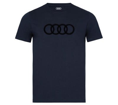 Мужская футболка Audi T-Shirt Rings, men, dark blue