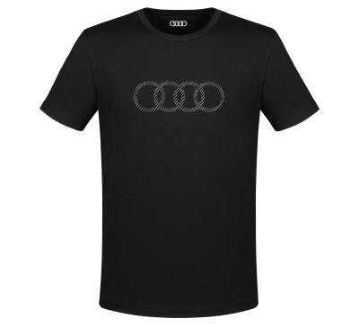 Мужская футболка Audi T-Shirt Carbon Rings, men, black