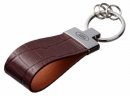 Кожаный брелок Land Rover Premium Leather Keychain, Metall/Leather, Brown