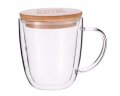 Стеклянная кружка Range Rover Glass Mug, bamboo cover, 380ml