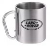 Стальная кружка с карабином Land Rover Travel Mug, Steel, off-road Collection, 330ml, Silver