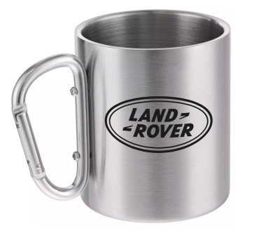 Стальная кружка с карабином Land Rover Travel Mug, Steel, off-road Collection, 330ml, Silver