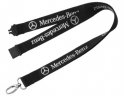 Шнурок с карабином для ключей Mercedes-Benz Classic Star Lanyard, Black