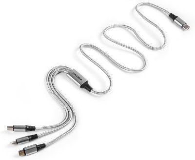 Кабель для зарядки три в одном Skoda Charging USB Type-C Cable 3in1