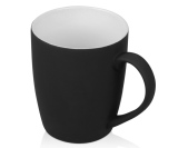 Фарфоровая кружка Volkswagen Logo Mug, Soft-touch, 360ml, Black/White, артикул 000069601A25S4