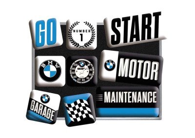 Набор магнитов на холодильник BMW Retro Fridge Magnets, Nostalgic Art