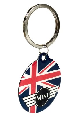 Стальной брелок MINI Union Jack Round Keyring, Nostalgic Art
