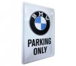 Металлическая открытка BMW, 10 х 14 см.