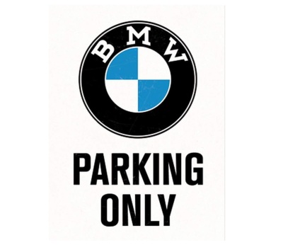 Магнит на холодильник BMW Parking Only, Fridge Magnet, 6x8, Nostalgic Art